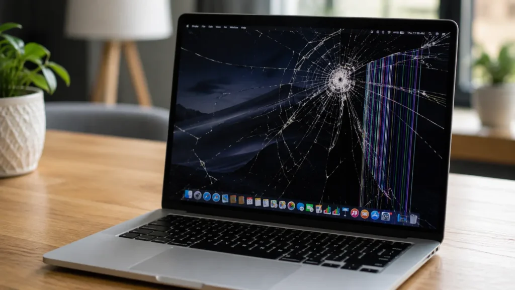 Damaged MacBook considered for repair