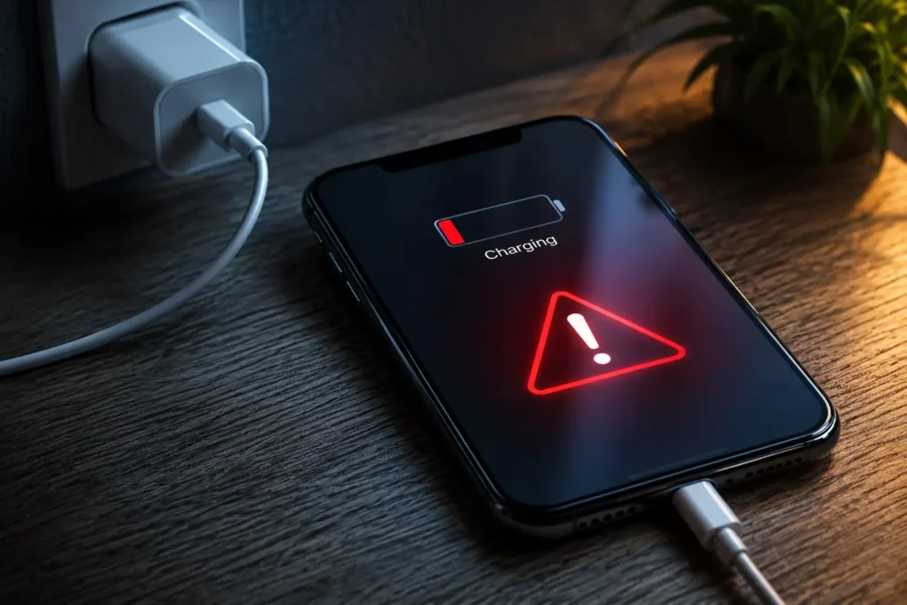 Charging a water damaged phone risks short circuit