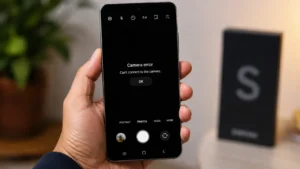 Samsung camera not working error screen