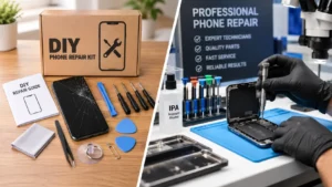 Professional phone repair versus DIY repair kit